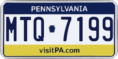PA license plate MTQ7199