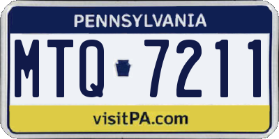 PA license plate MTQ7211