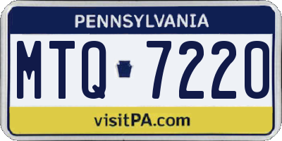 PA license plate MTQ7220