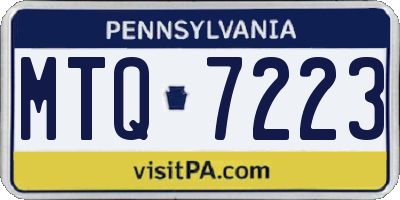 PA license plate MTQ7223