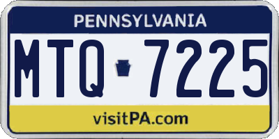 PA license plate MTQ7225