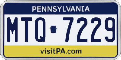 PA license plate MTQ7229