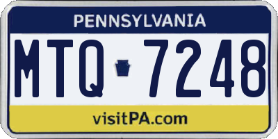 PA license plate MTQ7248