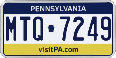 PA license plate MTQ7249