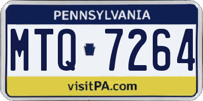 PA license plate MTQ7264