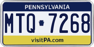 PA license plate MTQ7268