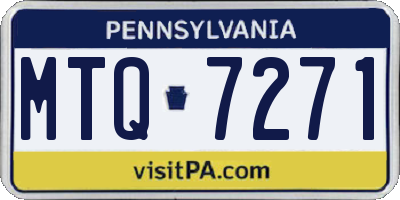 PA license plate MTQ7271