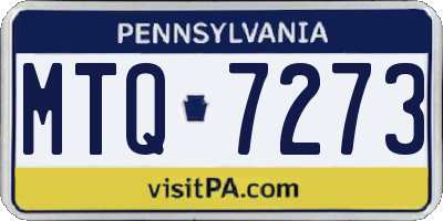 PA license plate MTQ7273