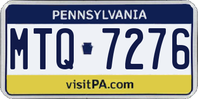 PA license plate MTQ7276