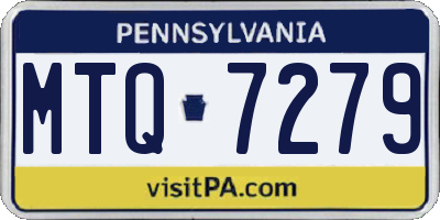 PA license plate MTQ7279