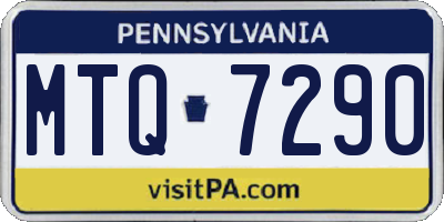 PA license plate MTQ7290