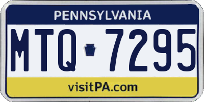 PA license plate MTQ7295