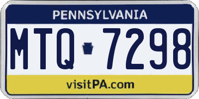 PA license plate MTQ7298