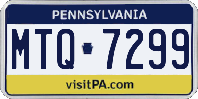 PA license plate MTQ7299