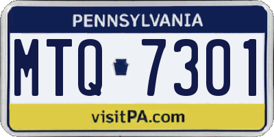 PA license plate MTQ7301