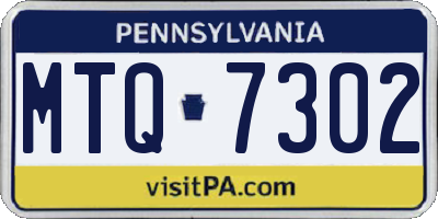 PA license plate MTQ7302