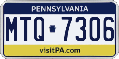 PA license plate MTQ7306