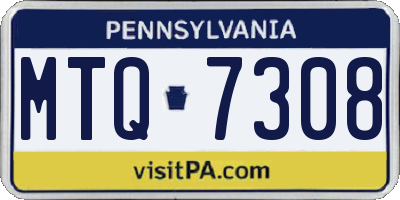 PA license plate MTQ7308