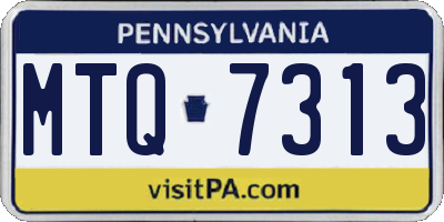 PA license plate MTQ7313