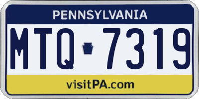 PA license plate MTQ7319