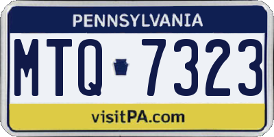 PA license plate MTQ7323