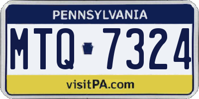 PA license plate MTQ7324