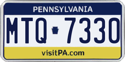 PA license plate MTQ7330