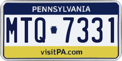 PA license plate MTQ7331