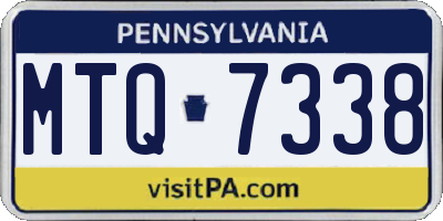 PA license plate MTQ7338