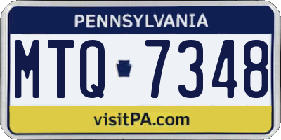 PA license plate MTQ7348