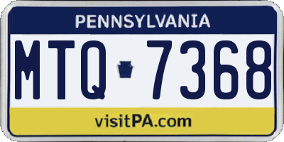 PA license plate MTQ7368