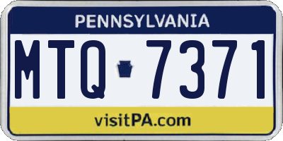 PA license plate MTQ7371