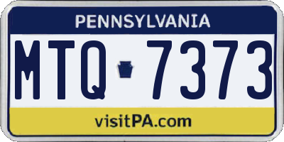 PA license plate MTQ7373