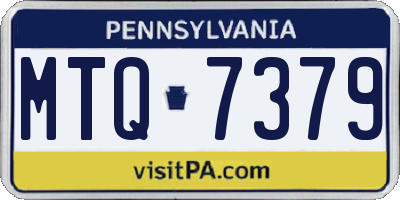 PA license plate MTQ7379