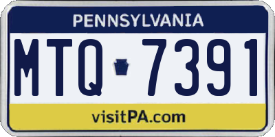 PA license plate MTQ7391