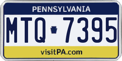 PA license plate MTQ7395