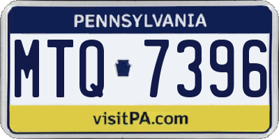 PA license plate MTQ7396