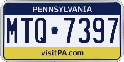 PA license plate MTQ7397