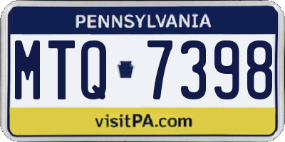 PA license plate MTQ7398