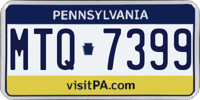 PA license plate MTQ7399