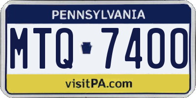 PA license plate MTQ7400