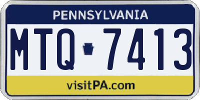 PA license plate MTQ7413