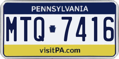 PA license plate MTQ7416