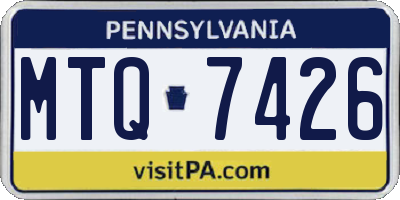 PA license plate MTQ7426