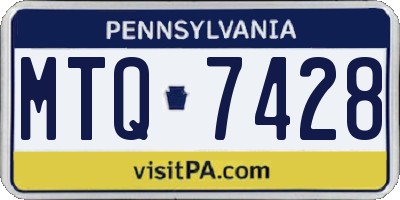 PA license plate MTQ7428