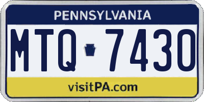 PA license plate MTQ7430