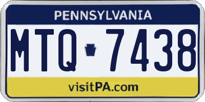 PA license plate MTQ7438