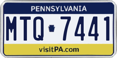 PA license plate MTQ7441