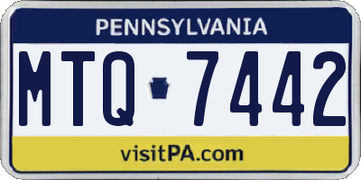 PA license plate MTQ7442