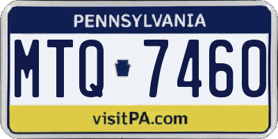 PA license plate MTQ7460